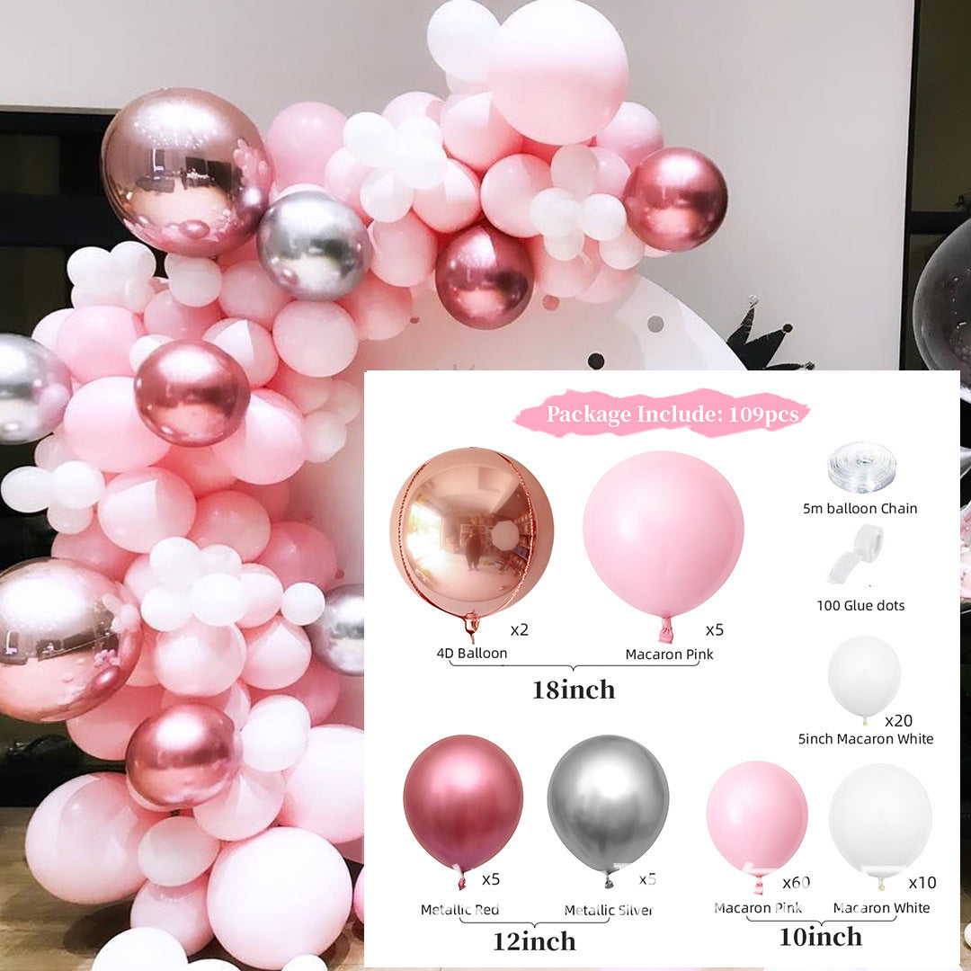 Rose Gold & Champagne Gold Balloon Decoration Set