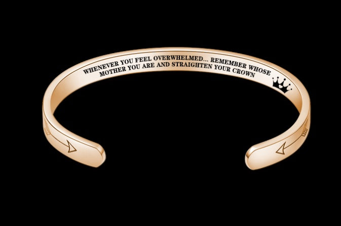 Inspirational Stainless Steel Cuff Bracelet