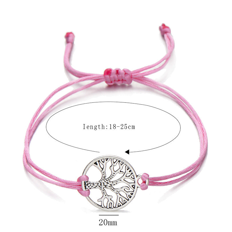 Hand-Woven Tree of Life Adjustable Bracelet