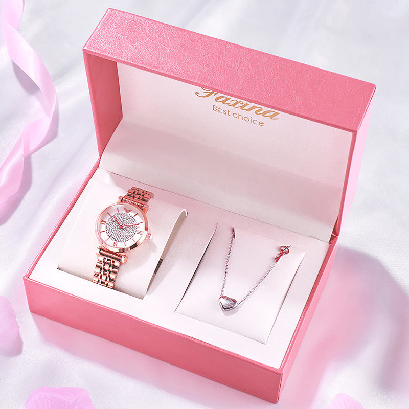 Celestial Quartz Watch & Necklace Set