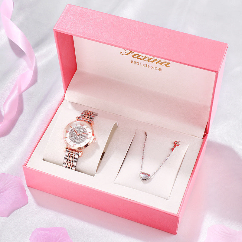 Celestial Quartz Watch & Necklace Set