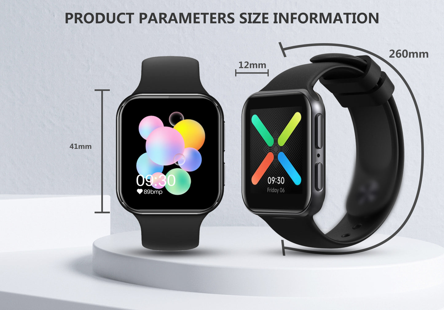 P8 SE GTS Smart Watch: Men's Full Touch Fitness Bracelet