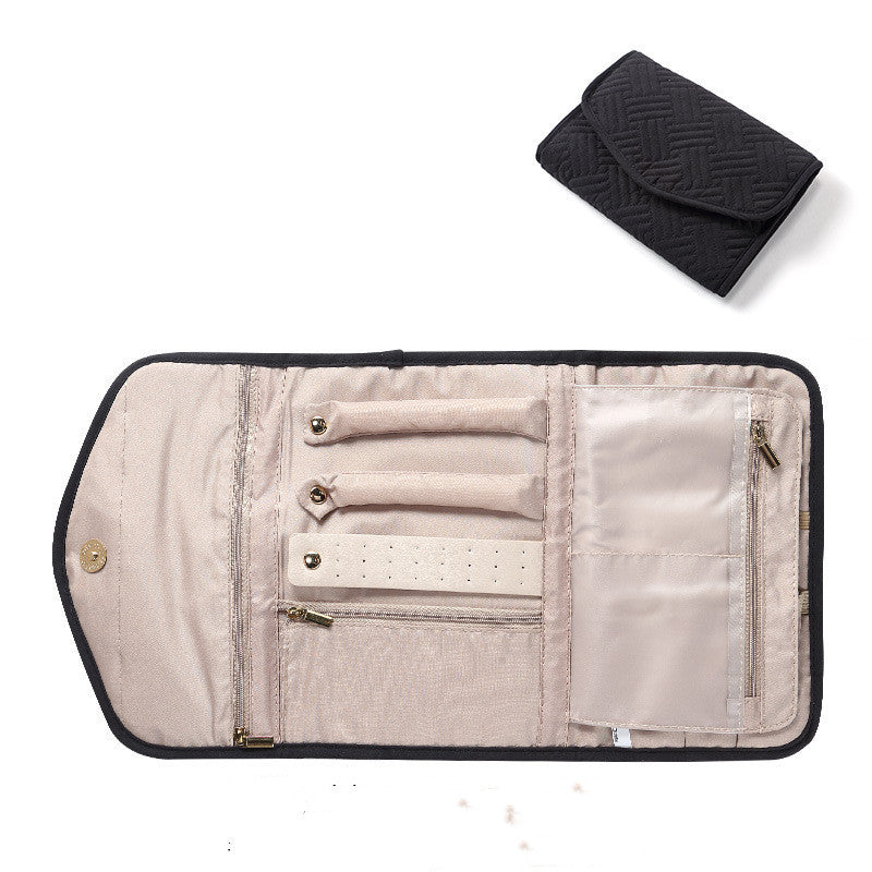 Portable Folding Travel Jewelry and Cosmetic Clutch