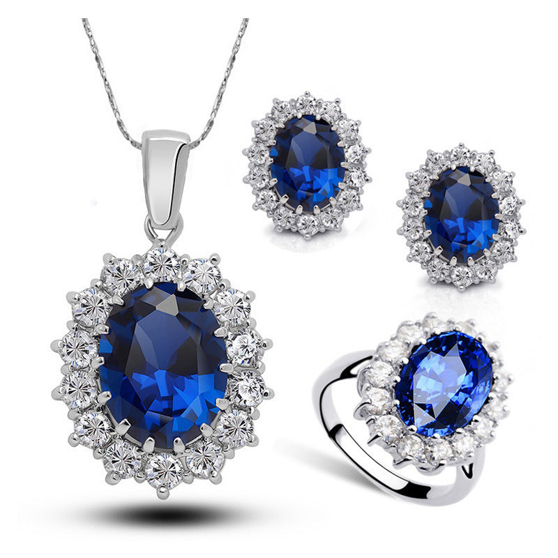 Emerald Green Austrian Crystal Jewelry Set