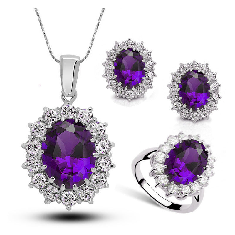 Emerald Green Austrian Crystal Jewelry Set