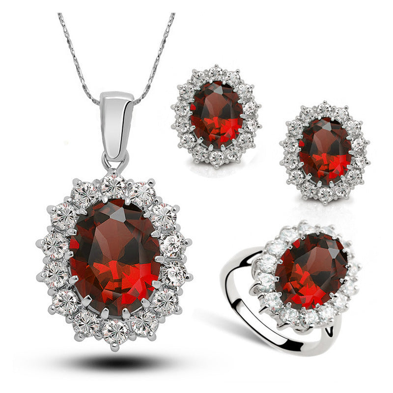 Emerald Green Austrian Crystal Jewelry Set