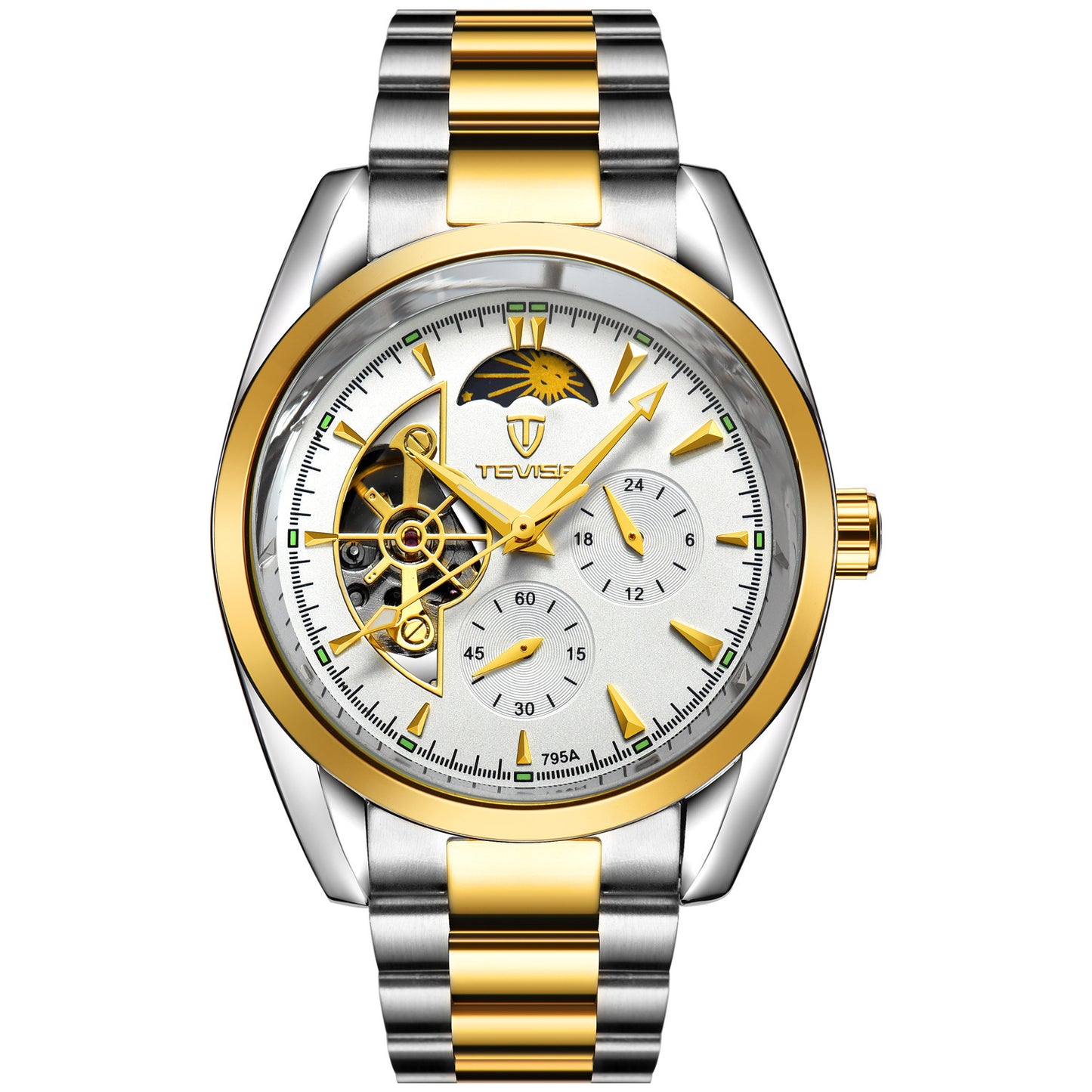 TEVISE Automatic Tourbillon Business Watch