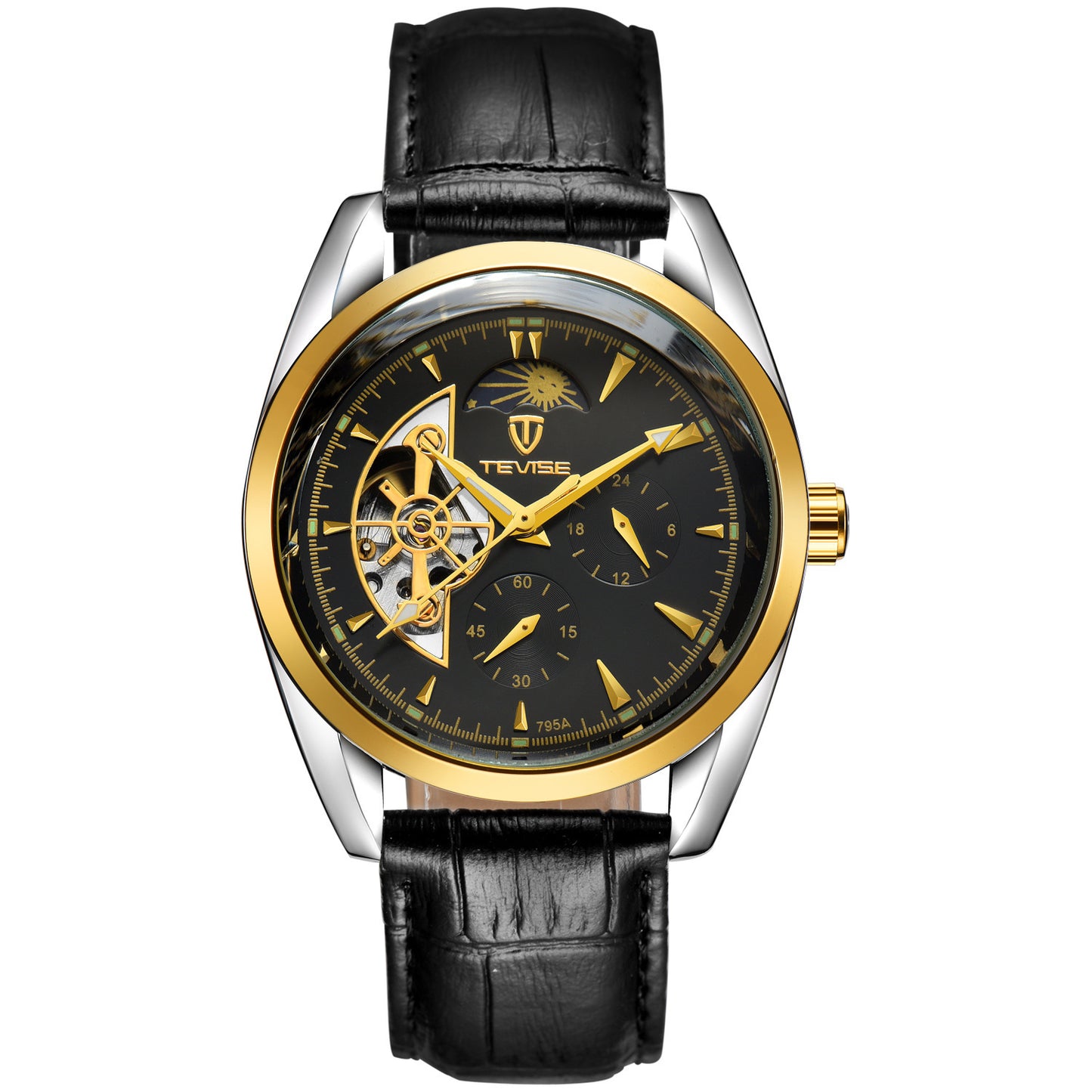 TEVISE Automatic Tourbillon Business Watch