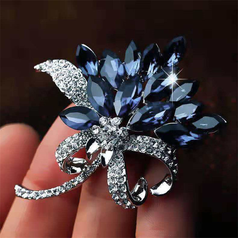 Crystal Rhinestone Brooch Pins Butterfly Roses Flowers