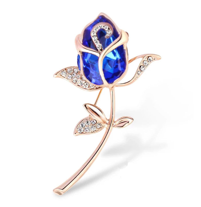Crystal Rhinestone Brooch Pins Butterfly Roses Flowers