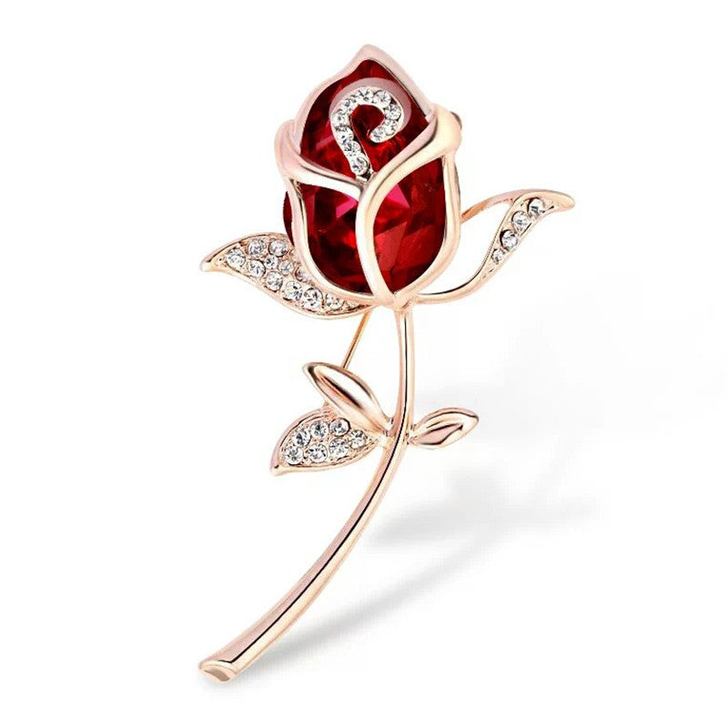 Crystal Rhinestone Brooch Pins Butterfly Roses Flowers