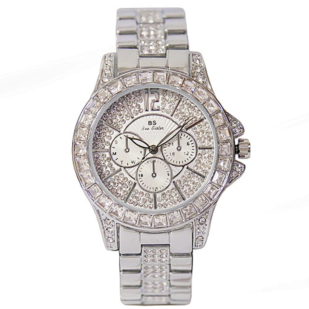 Luxury Diamond Steel Ladies Quartz Watch