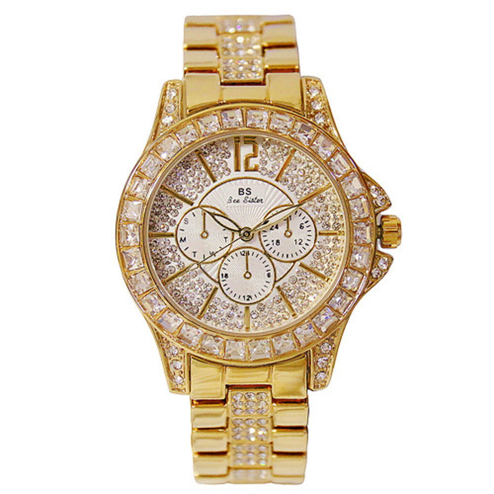 Luxury Diamond Steel Ladies Quartz Watch