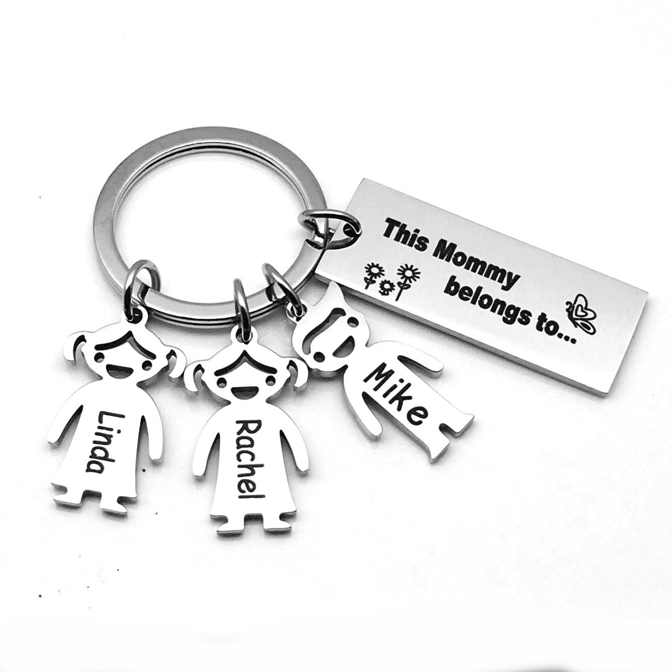 Stainless Steel Boy and Girl Keychain