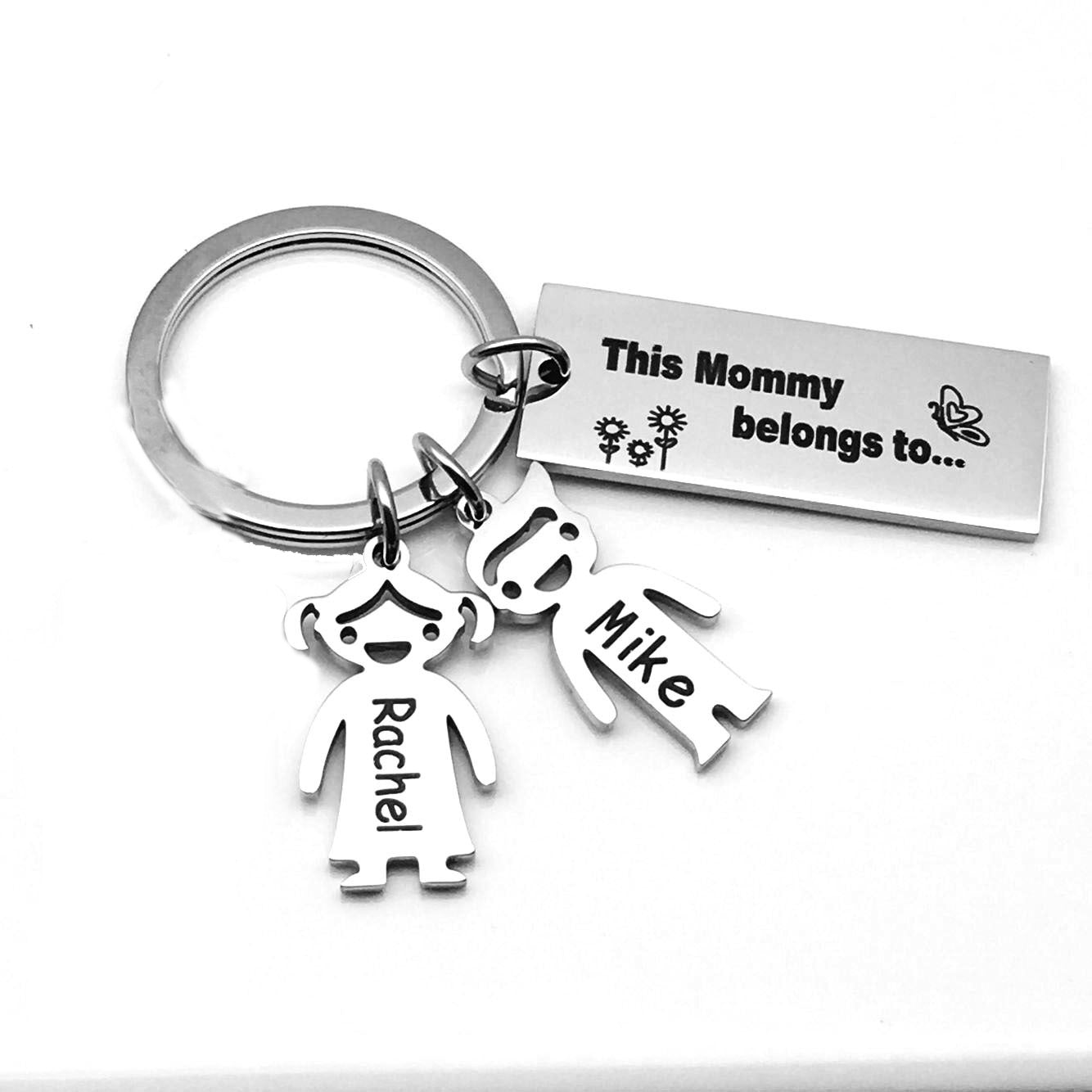 Stainless Steel Boy and Girl Keychain