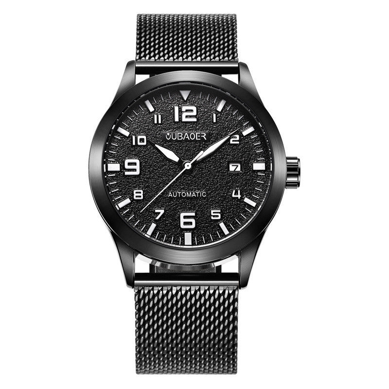 Men's Automatic Mechanical Stainless Steel Mesh Watch