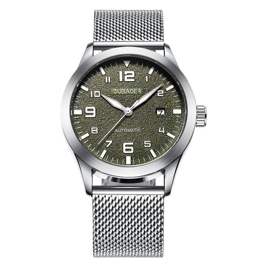 Men's Automatic Mechanical Stainless Steel Mesh Watch