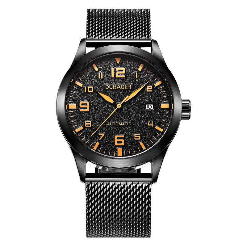 Men's Automatic Mechanical Stainless Steel Mesh Watch