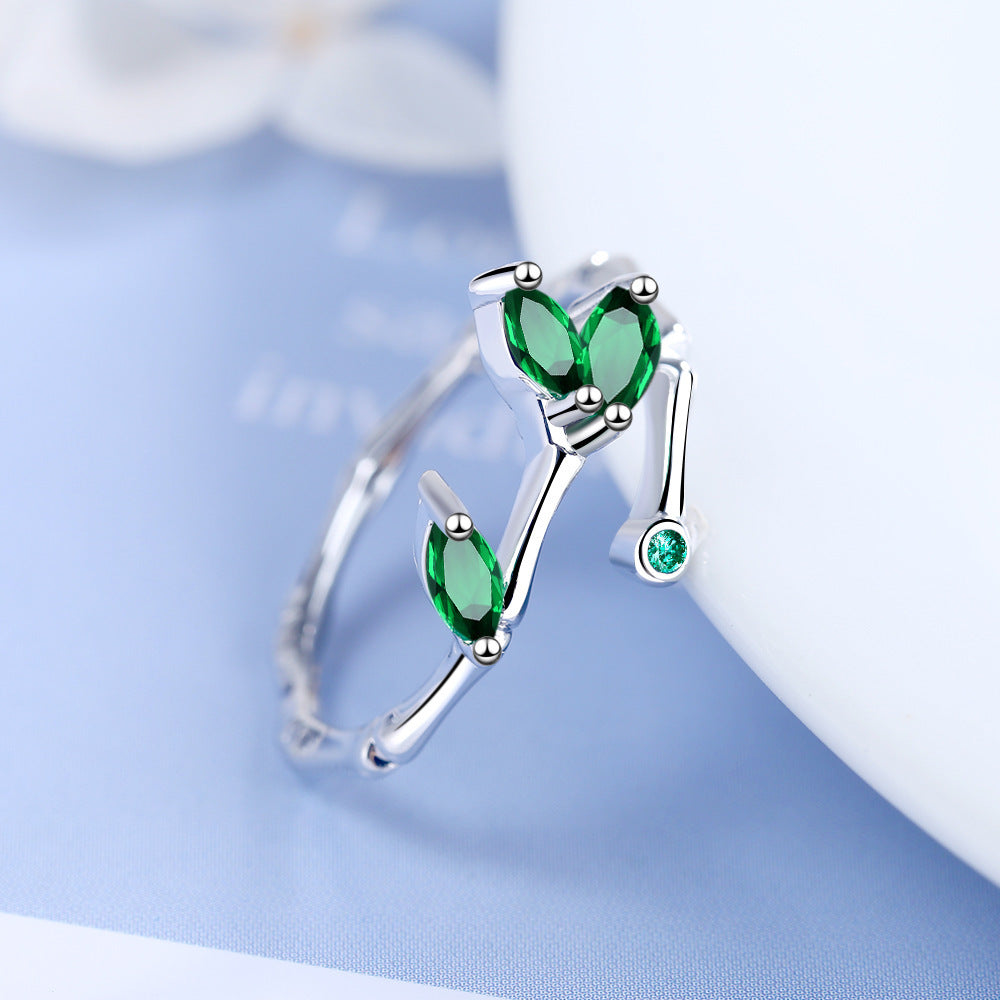 925 Sterling Silver Adjustable Diamond Ring