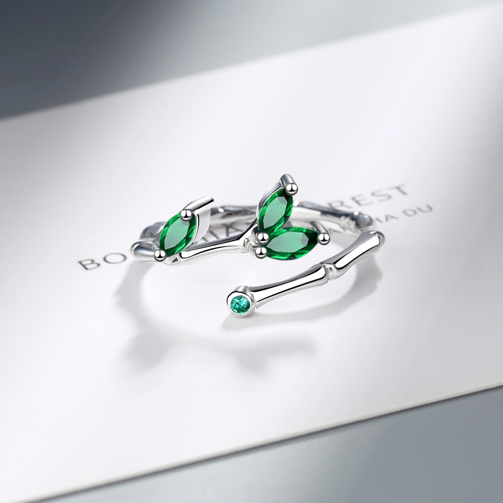 925 Sterling Silver Adjustable Diamond Ring