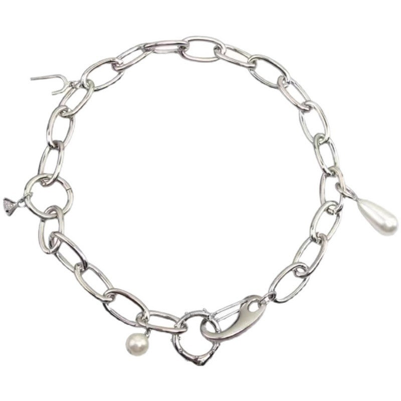 Pearl Clavicle Chain Necklace - Niche Design