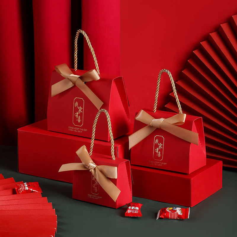 Chinese Style Portable Wedding Candy Box