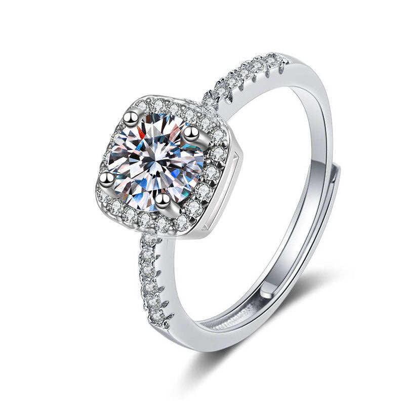 Imitation Moissan Diamond Crown Ring for Women