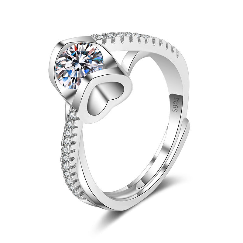 Imitation Moissan Diamond Crown Ring for Women