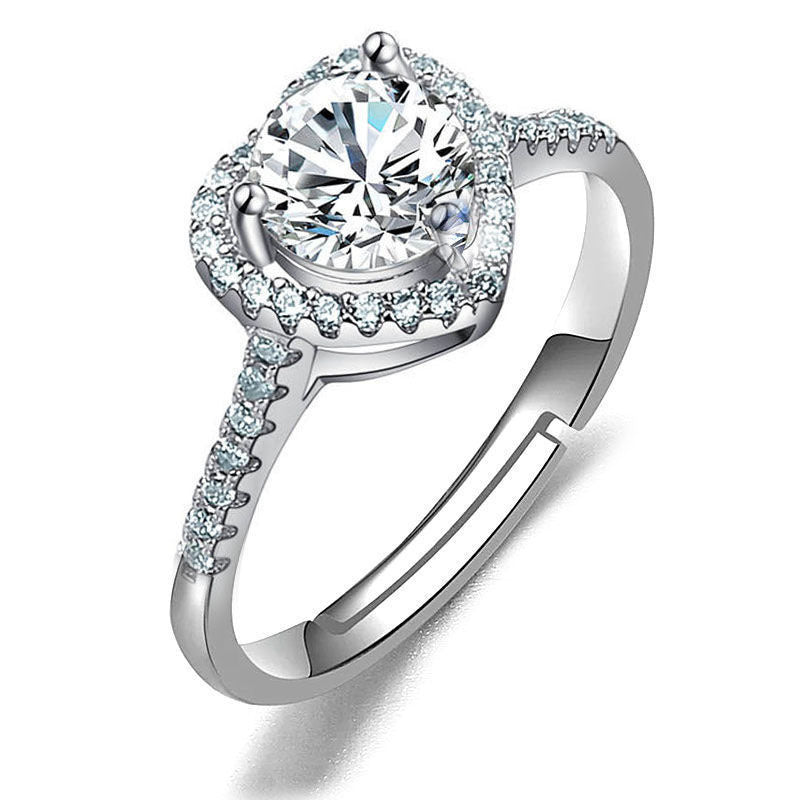 Imitation Moissan Diamond Crown Ring for Women