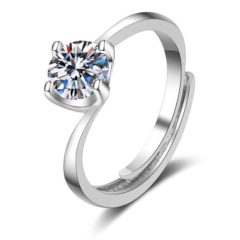 Imitation Moissan Diamond Crown Ring for Women
