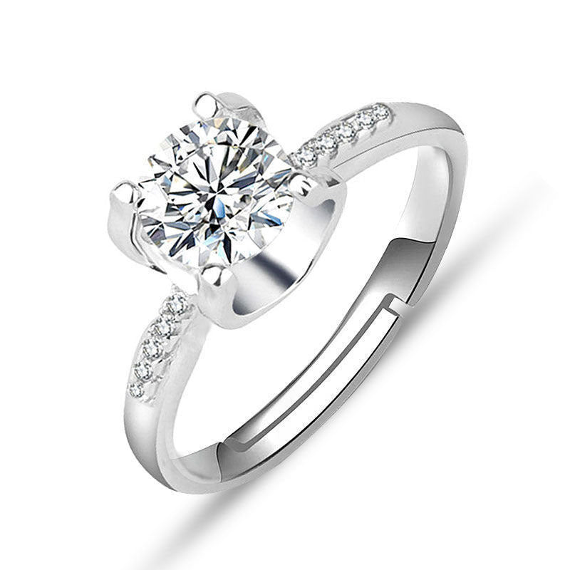 Imitation Moissan Diamond Crown Ring for Women
