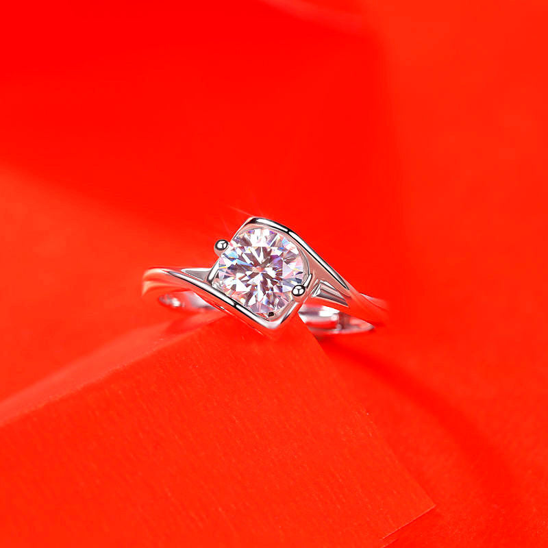 Imitation Moissan Diamond Crown Ring for Women