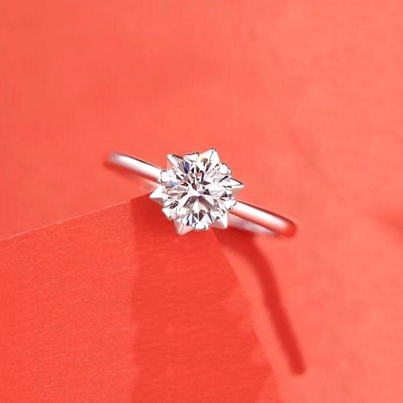 Imitation Moissan Diamond Crown Ring for Women