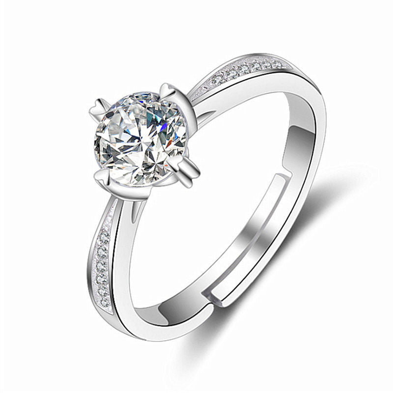 Imitation Moissan Diamond Crown Ring for Women