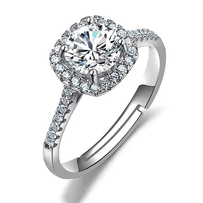 Imitation Moissan Diamond Crown Ring for Women