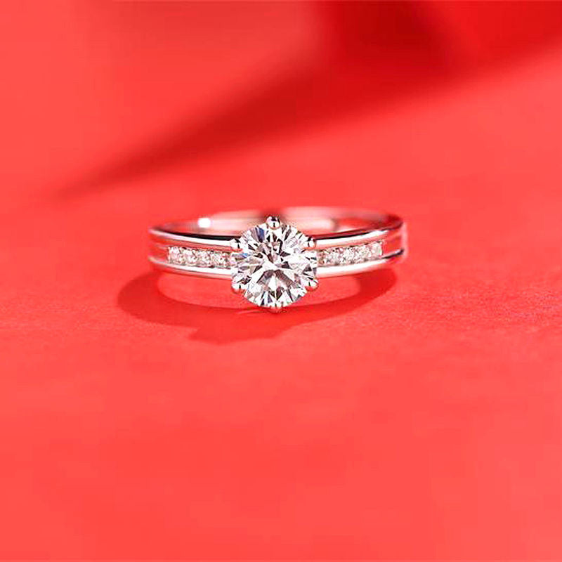 Imitation Moissan Diamond Crown Ring for Women
