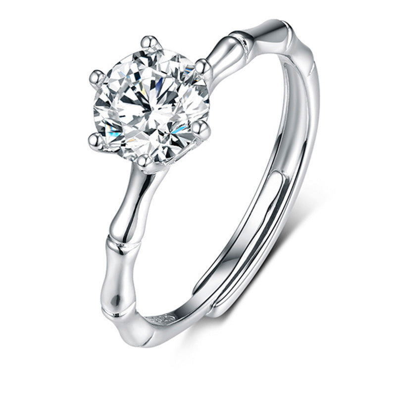 Imitation Moissan Diamond Crown Ring for Women