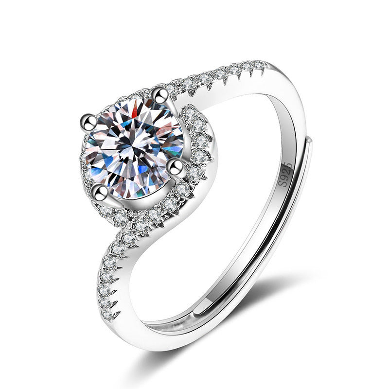 Imitation Moissan Diamond Crown Ring for Women