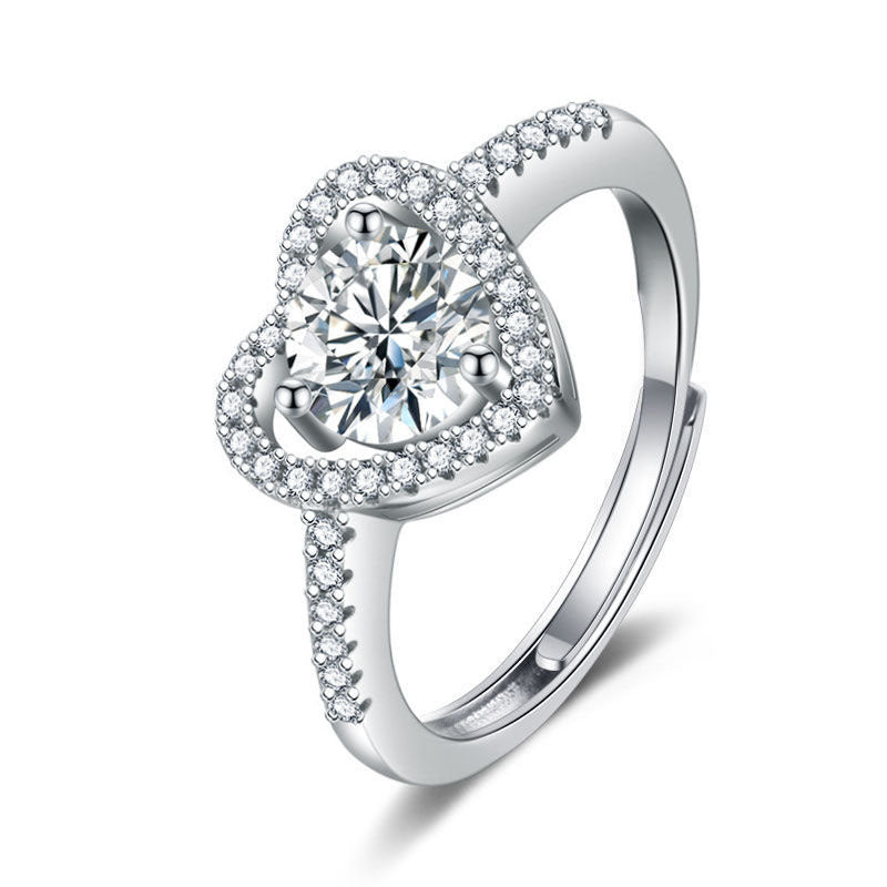 Imitation Moissan Diamond Crown Ring for Women