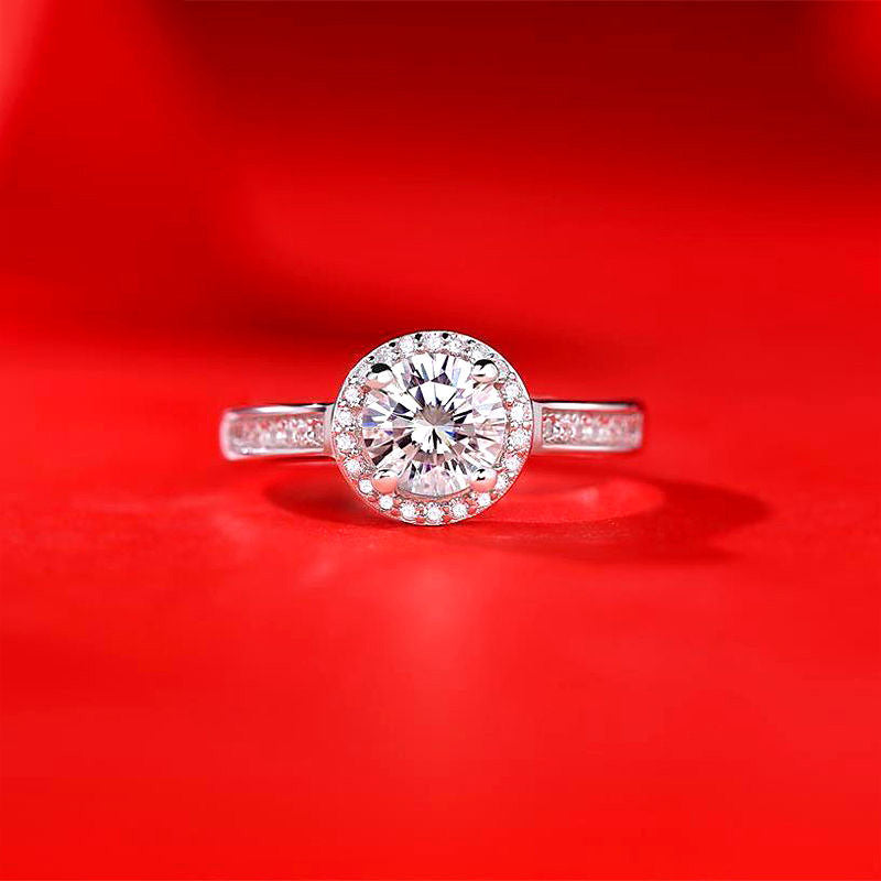 Imitation Moissan Diamond Crown Ring for Women
