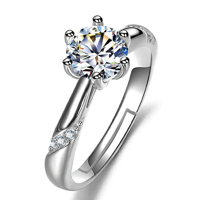 Imitation Moissan Diamond Crown Ring for Women