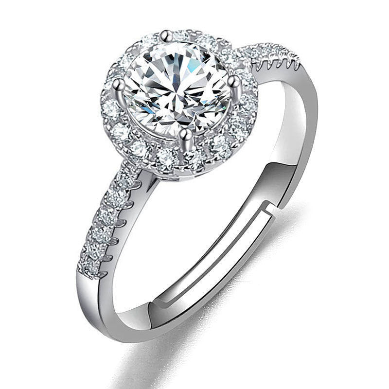 Imitation Moissan Diamond Crown Ring for Women