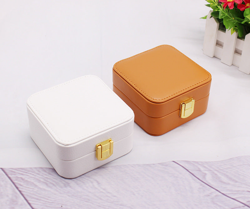 Double-Layer Leather Jewelry Box