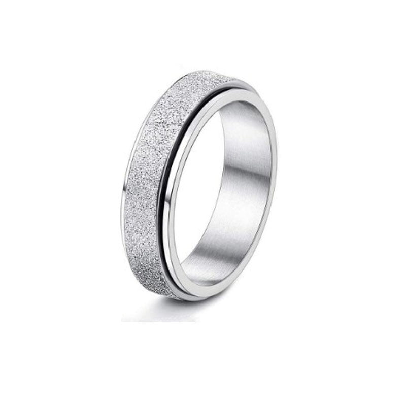 Stainless Steel Rotatable Spinner Ring for Anxiety Relief