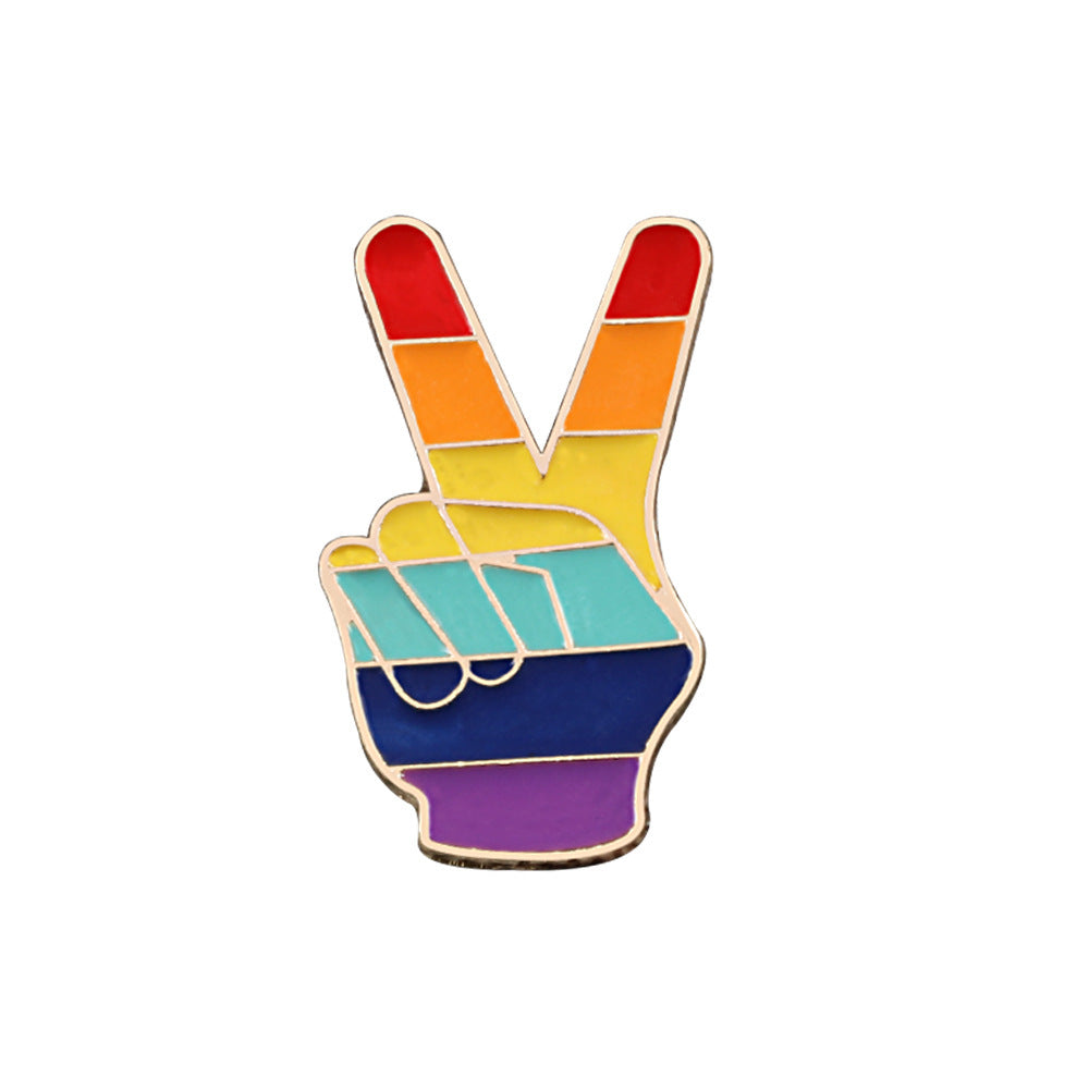 Creative Six-Color Rainbow Brooch