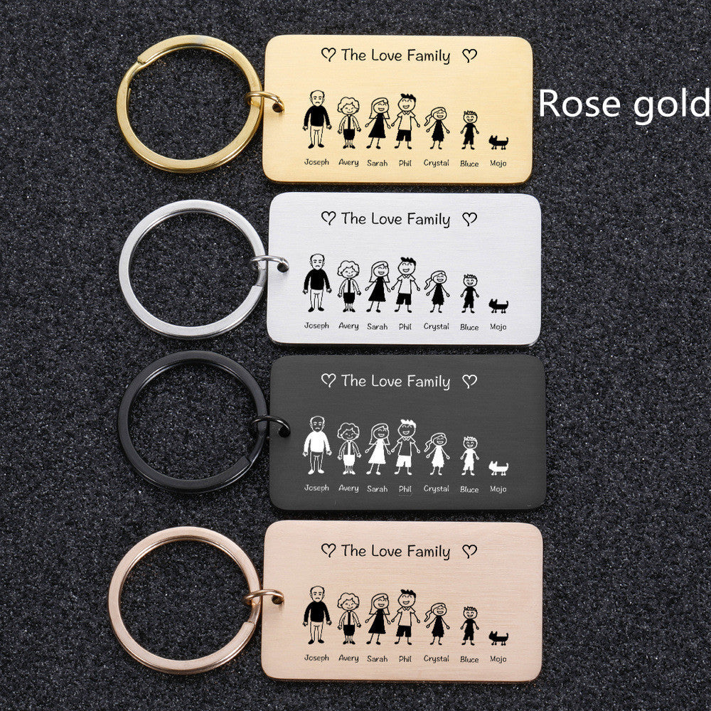 Trendy Stainless Steel Keychain