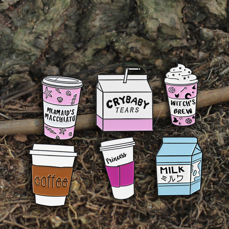 Playful Beverage Drink Brooches