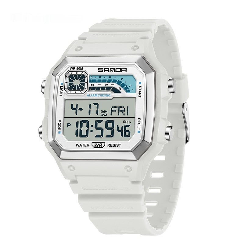 Thin Square Luminous Waterproof Sports Watch