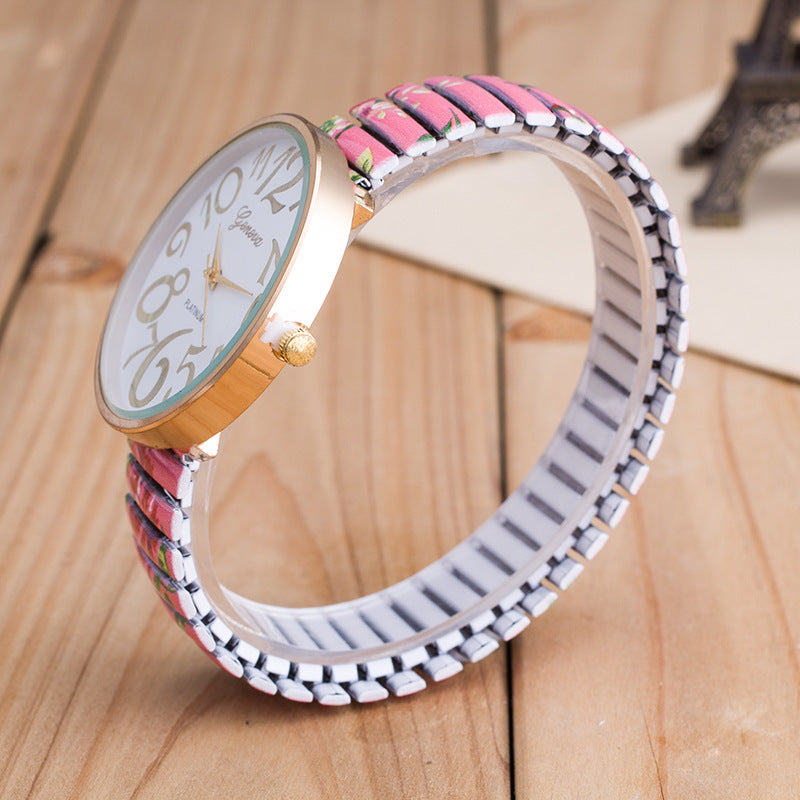 Fashionable Elastic Band Women's Quartz Watch