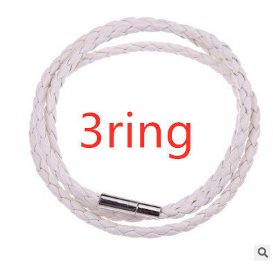 Personalized Braided Leather Name Bracelet for Men